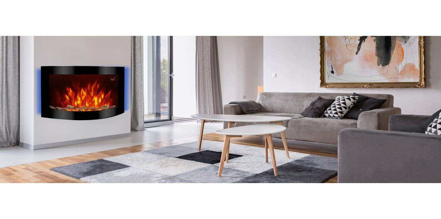 El Fuego Elektrokamin » Davos « AY6191, 2 Heizstufen 2000W Wandmontage