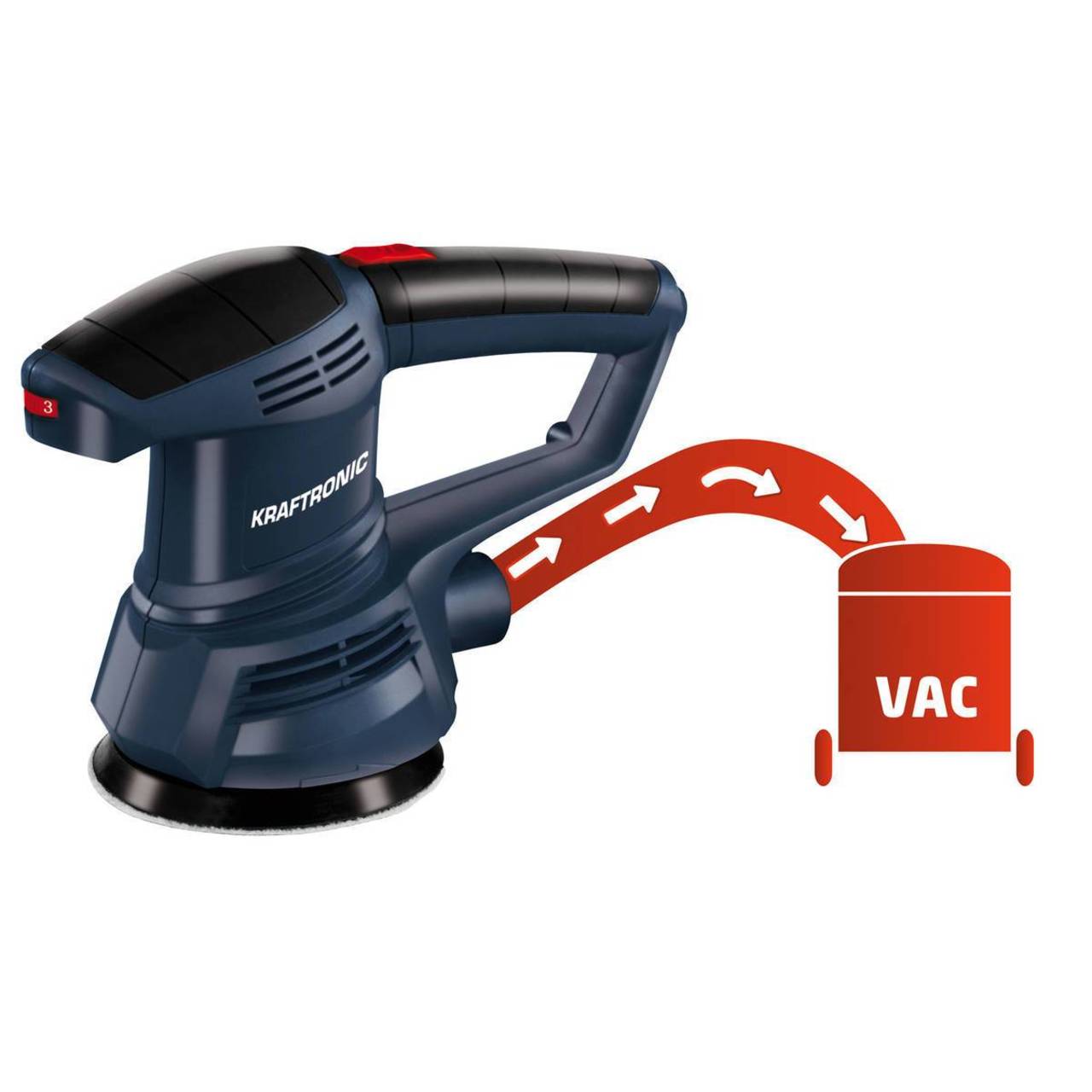 Kraftronic Exzenterschleifer KT-XS 380, 380W, Schleifer, Exzenter