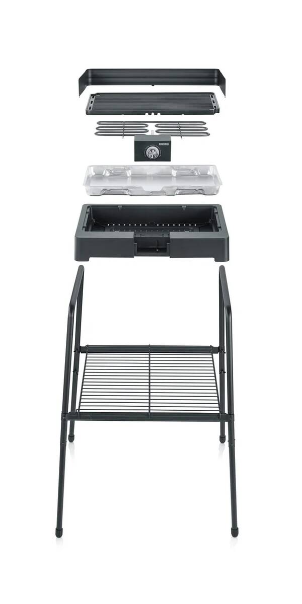 Severin Elektrogrill » PG 8566 « 2200W Stand u.Tischgrill, 44,5 x 26cm