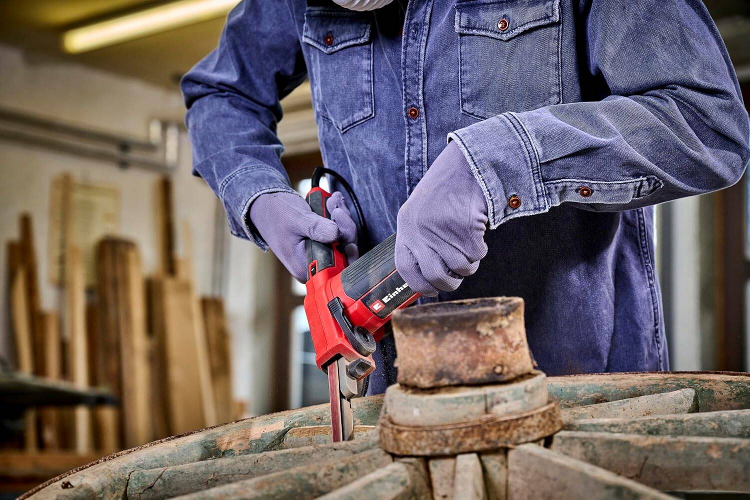 Einhell Bandfeile » TC-BF 500 E « Softgrip, 500 W, inkl. Schleifbänder