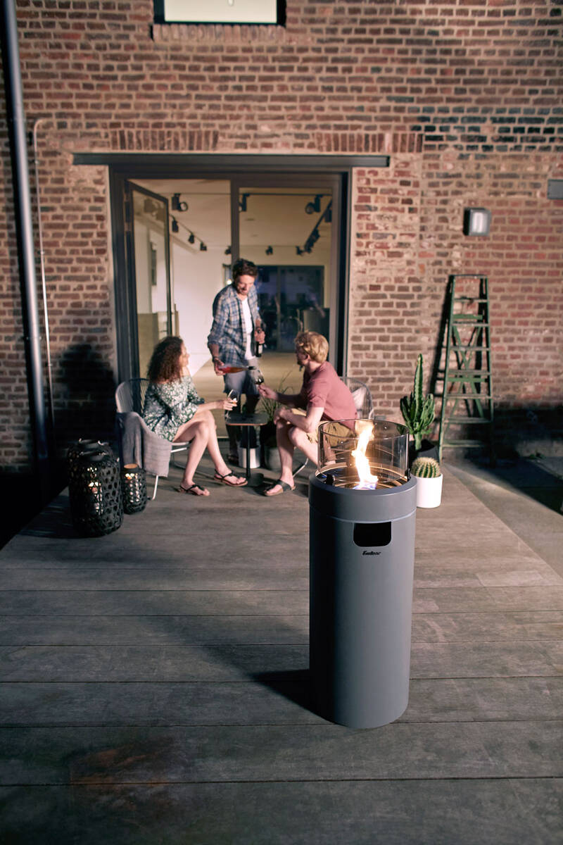 Enders Terrassenfeuer » Nova LED M Grey « Ambientes Flammenlicht