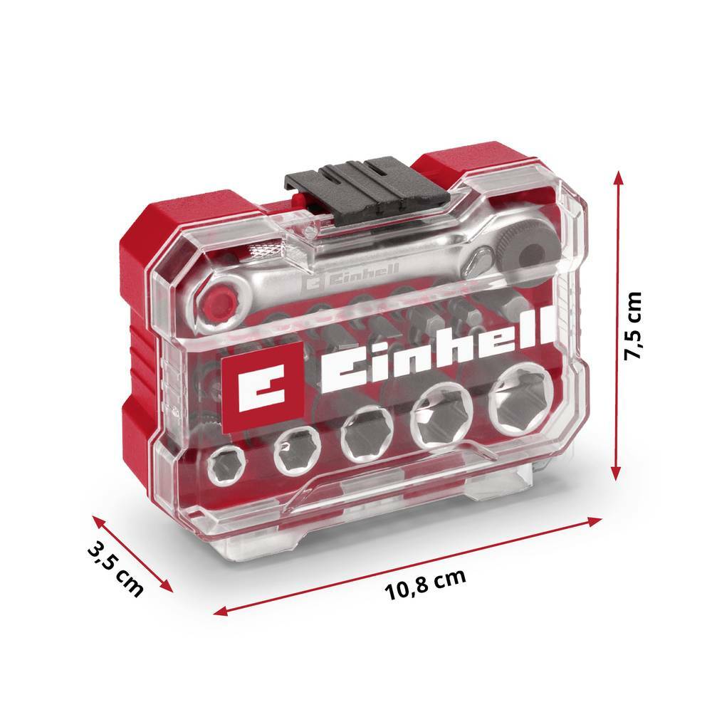 Einhell XS-Case » Steckschlüssel-Set « Einsätze, Bits aus S2 Stahl