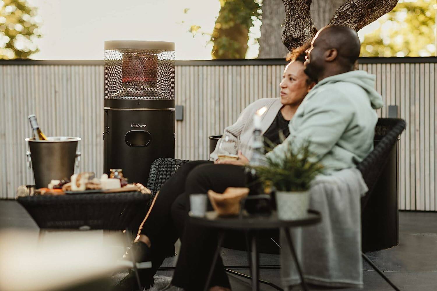 Enders Heizstrahler » Polo 2.0 « 6kW Black Edition, Wärme auf Sitzhöhe