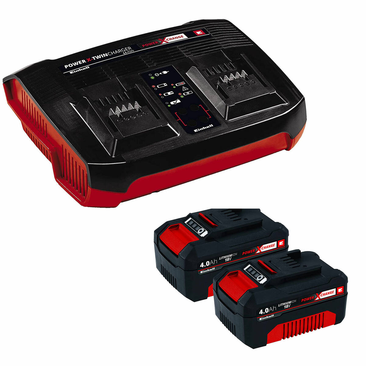 Einhell Twincharger Starter Kit » 2x 4Ah « Doppellader