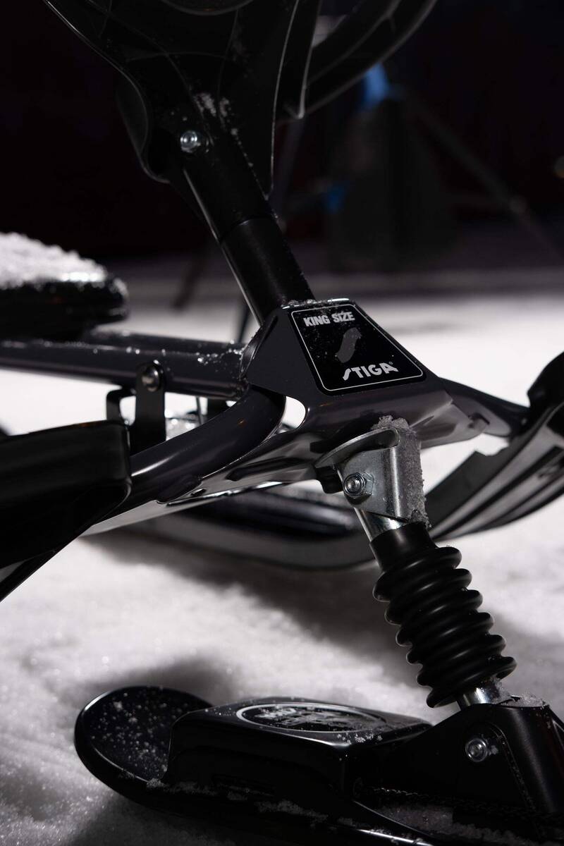 Stiga Lenkschlitten » Snowracer King Size GT « Schwarz, 2-Sitzer