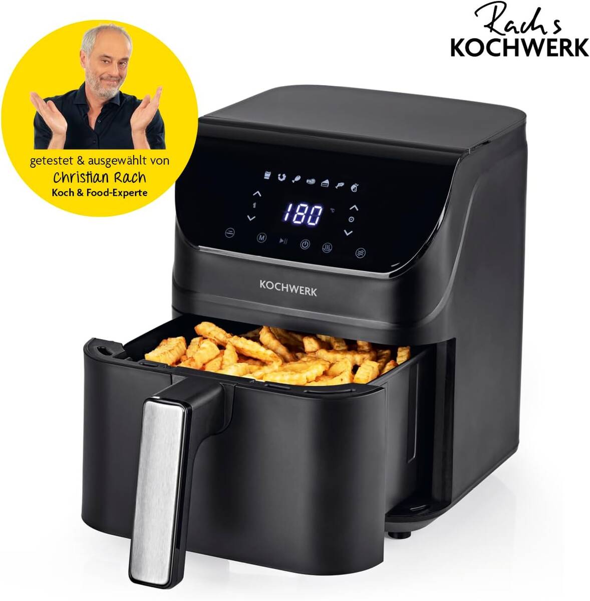 Heißluftfritteuse » Rachs KOCHWERK « 7 Programme, 4 L Volumen, 1400 W