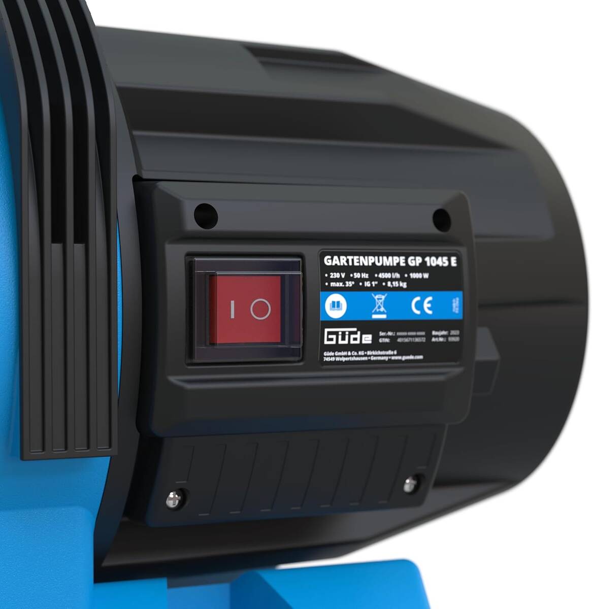 Güde Gartenpumpe » GP 1045 E « inkl. Edelstahl-Gehäuse, Noryl-Laufrad