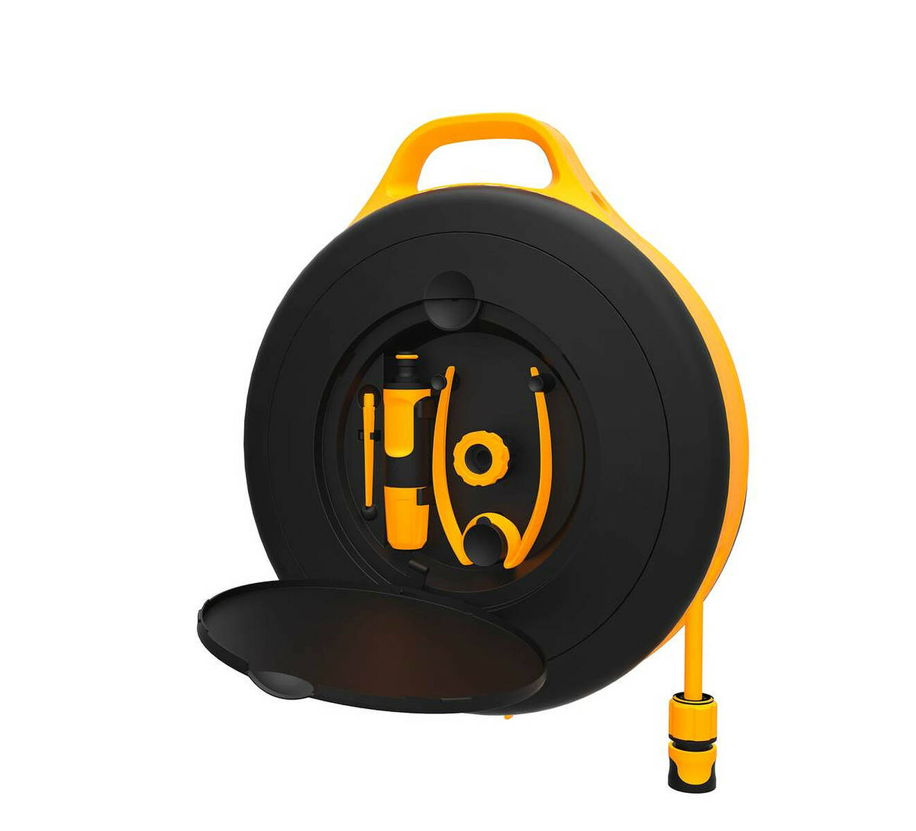 Fiskars Schlauchtrommel » Waterwheel S « 15 m Schlauch inkl. Zubehör