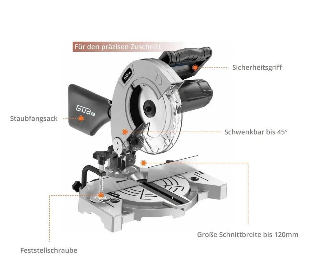 Güde Kappsäge » GKS 2134.1 « 120 mm Schnittbreite, 1100 W