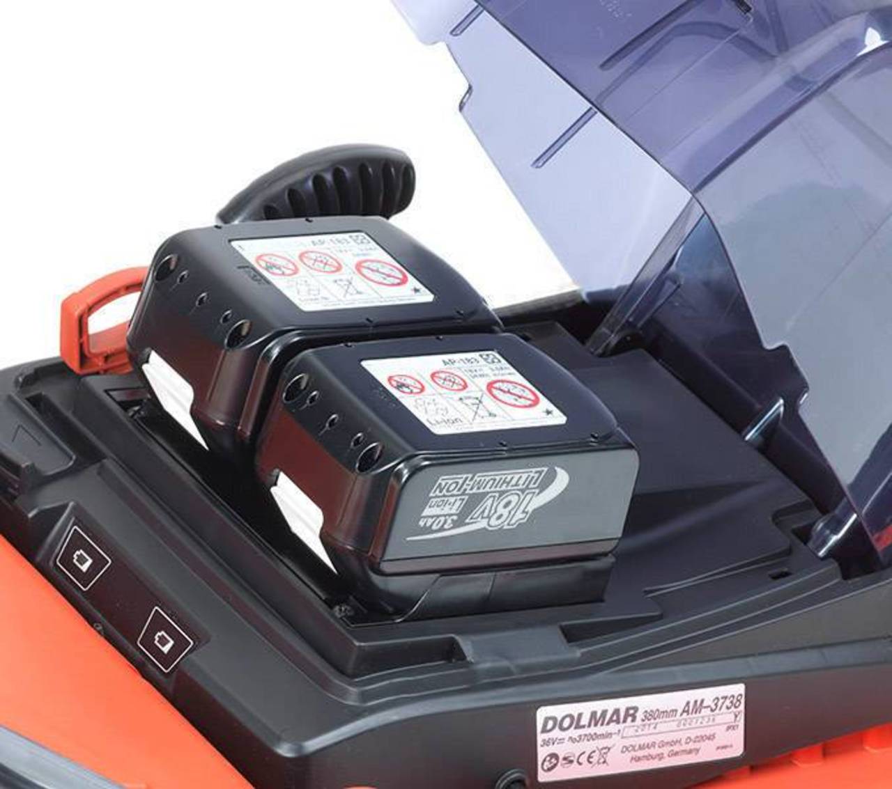 Dolmar AM3738XE3 Akku-Rasenmäher 2x 18V 3Ah + Doppelladegerät, Rasenmäher