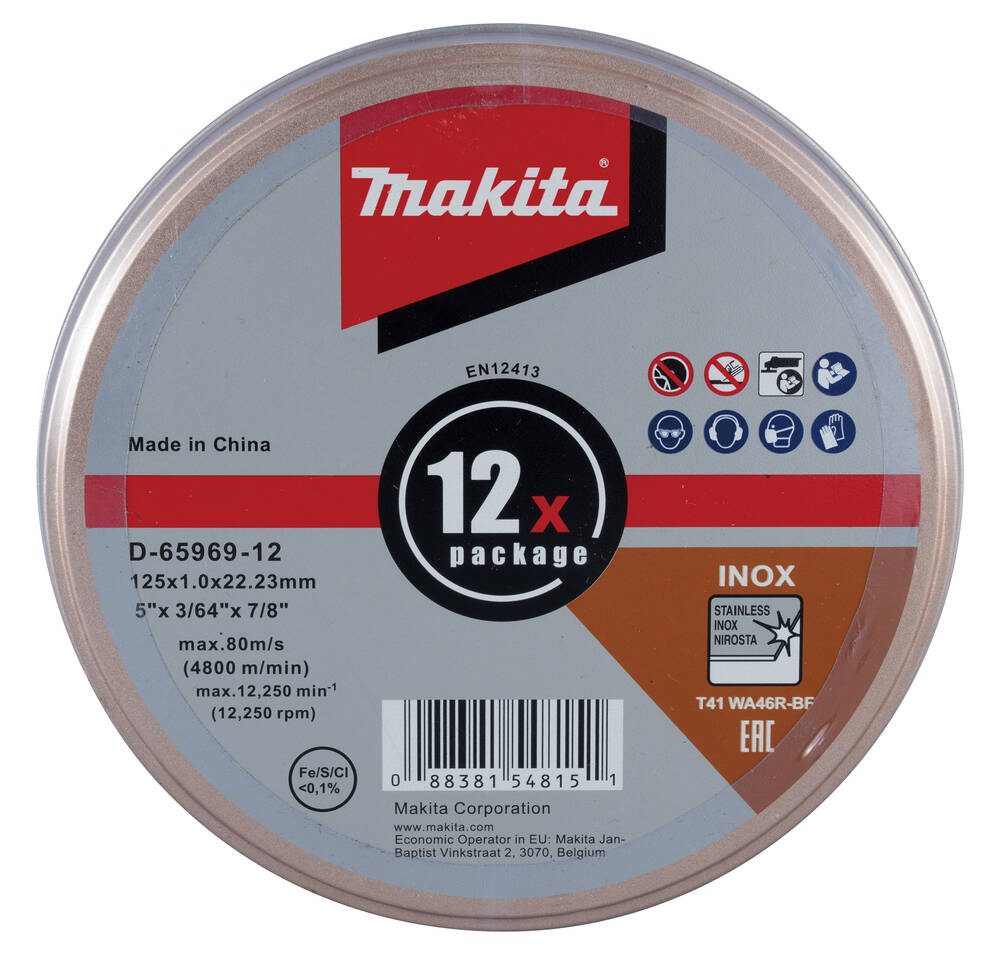 Makita INOX Trennscheibe » D-65969-12 « 12 Scheiben