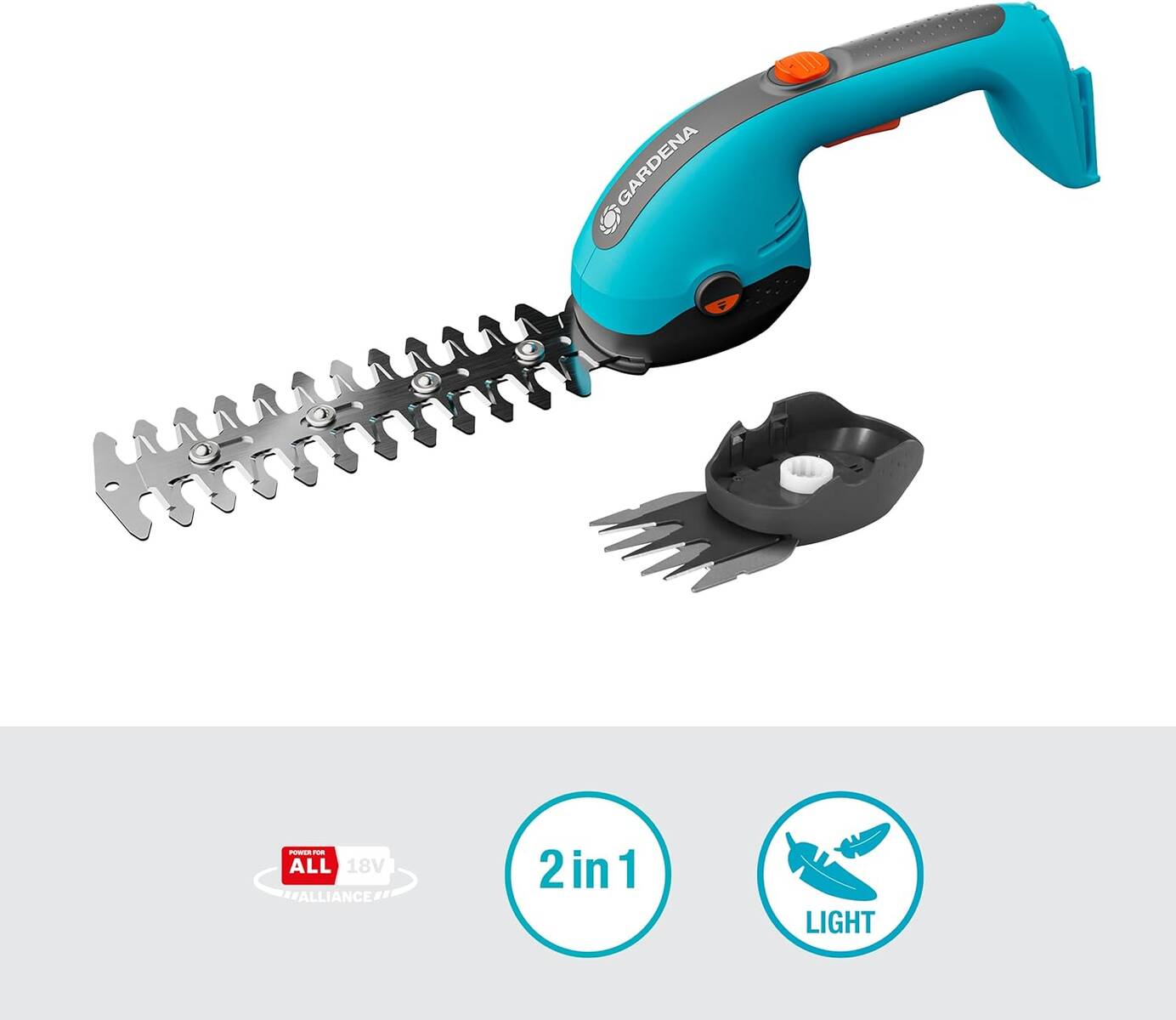 Gardena Akku Gras- und Strauchschere » PowerCut 20/18V P4A Solo «