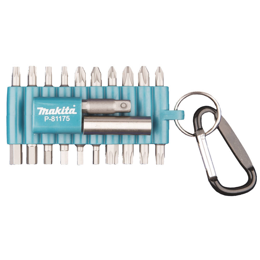 Makita Original Zubehör » P-81175 « 22-teilig, Bit-Set mit Karabiner Makita Zubehör P-81175