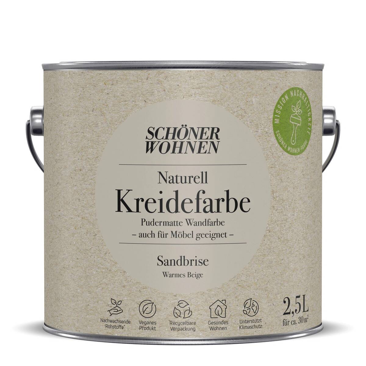Schöner Wohnen Kreidefarbe » Sandbrise « 2,5 L matt