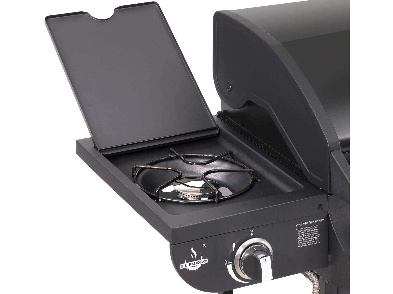 El Fuego Gasgrill » Columbus 3+1 « mit Seitenkocher, 3 Brenner, AY0562