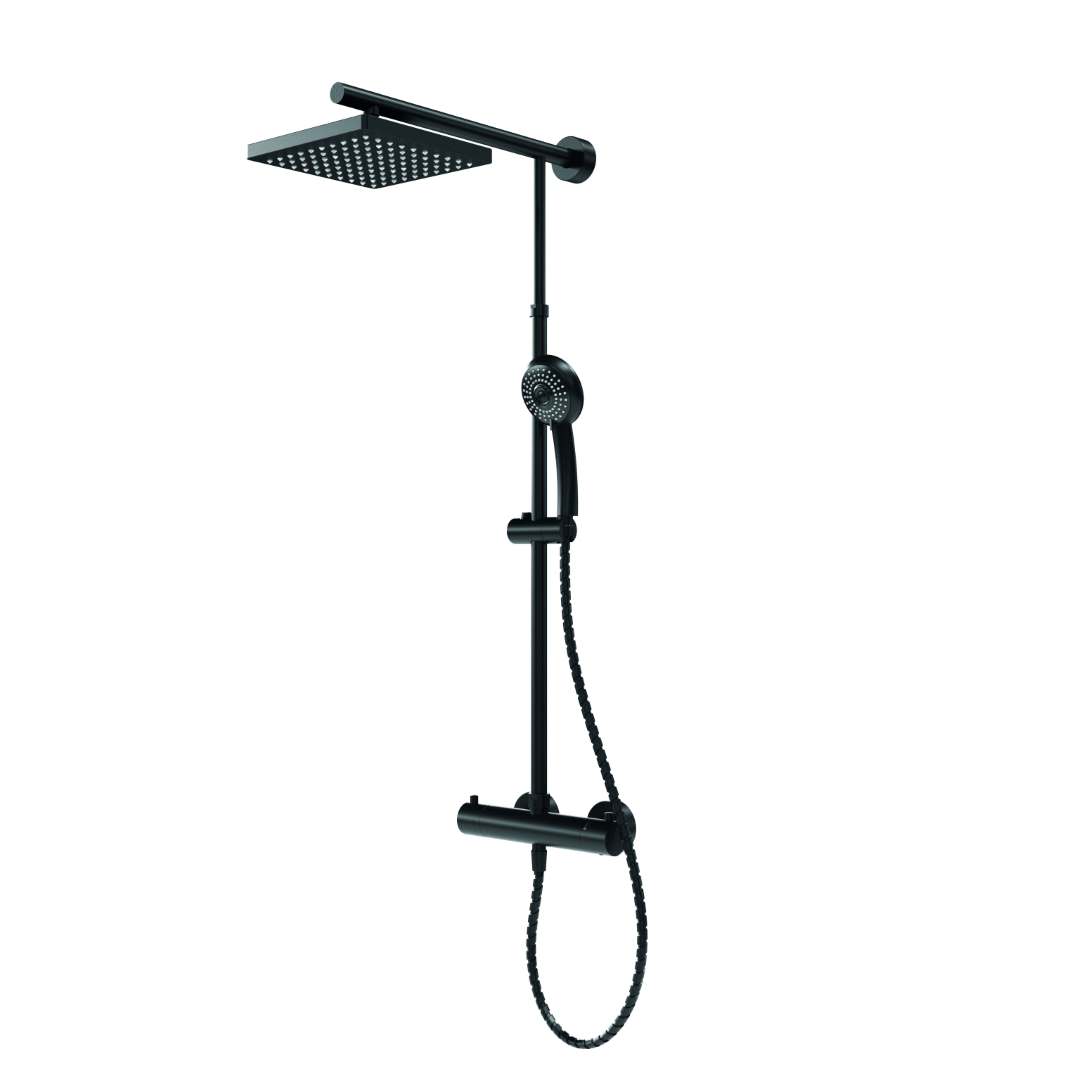 Schulte DuschMaster Rain » D964168 Black-Style « Inkl. Thermostat, eckig