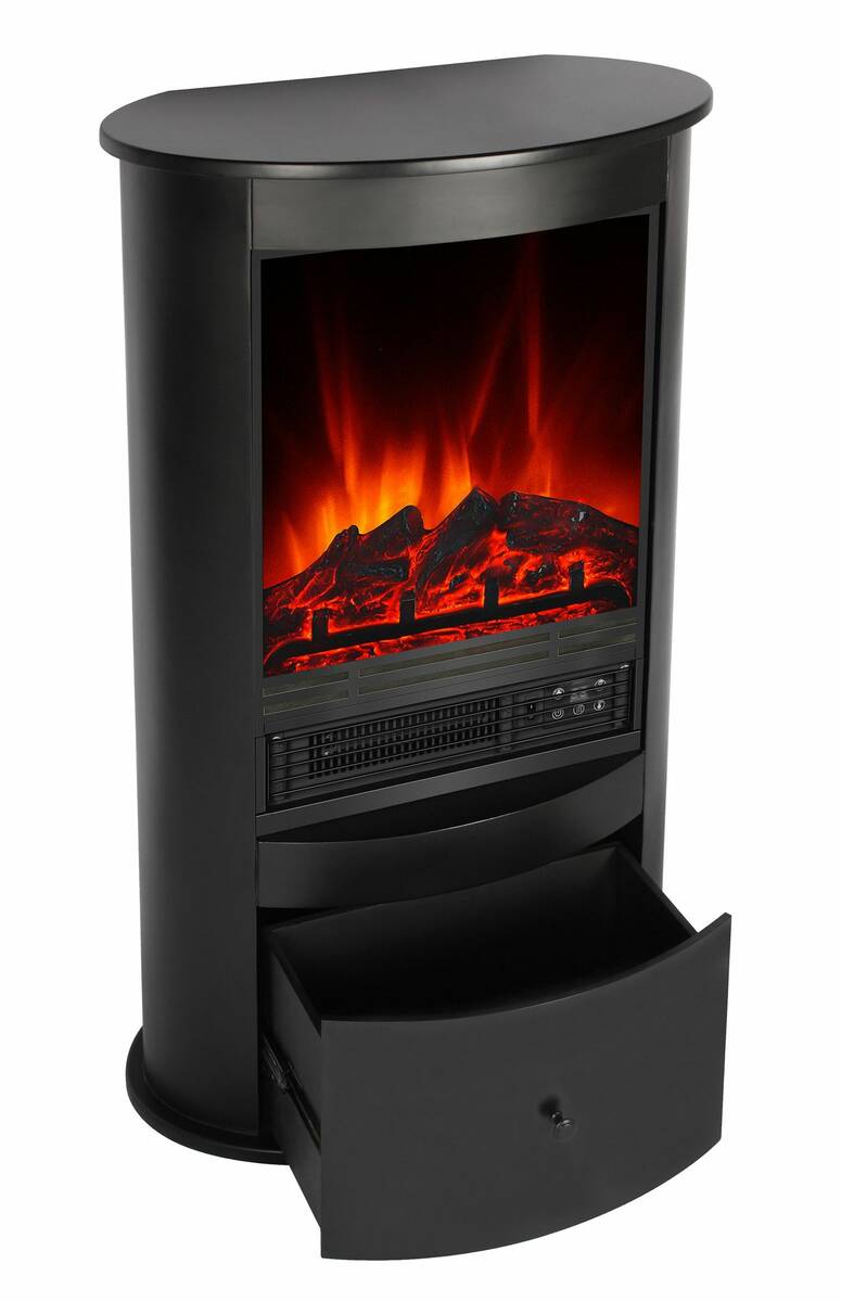 El Fuego Elektrokamin » Wien II « AY0719, schwarz, dimmbar, mit Timer