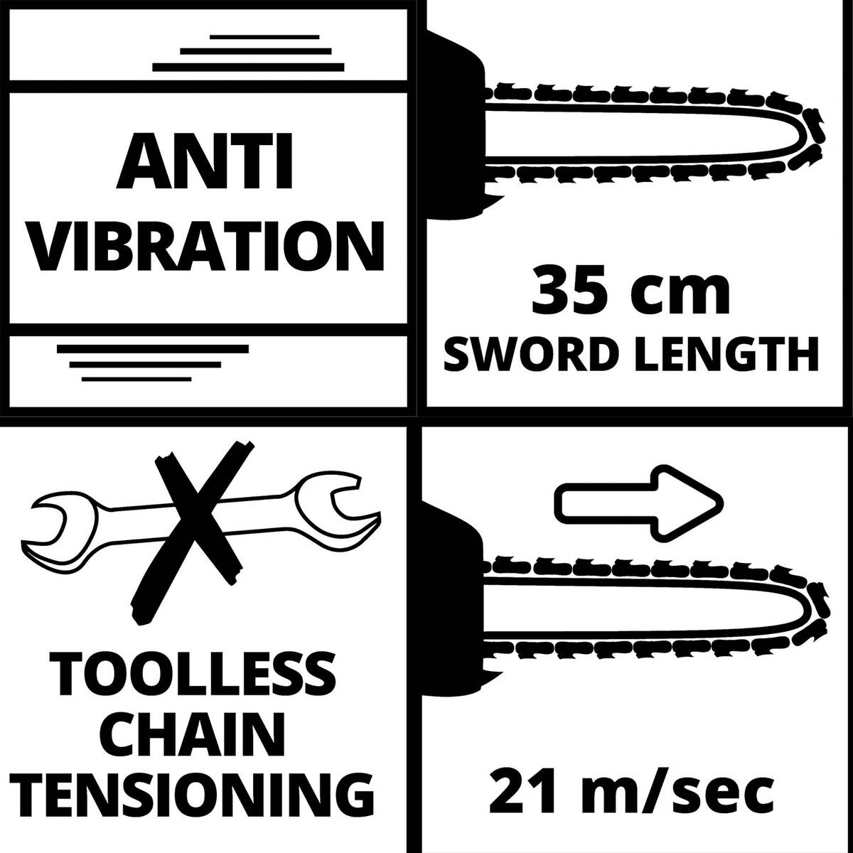 Einhell Benzin-Kettensäge » GC-PC 1435 TC Kit « 35 mm, Oregon Schwert