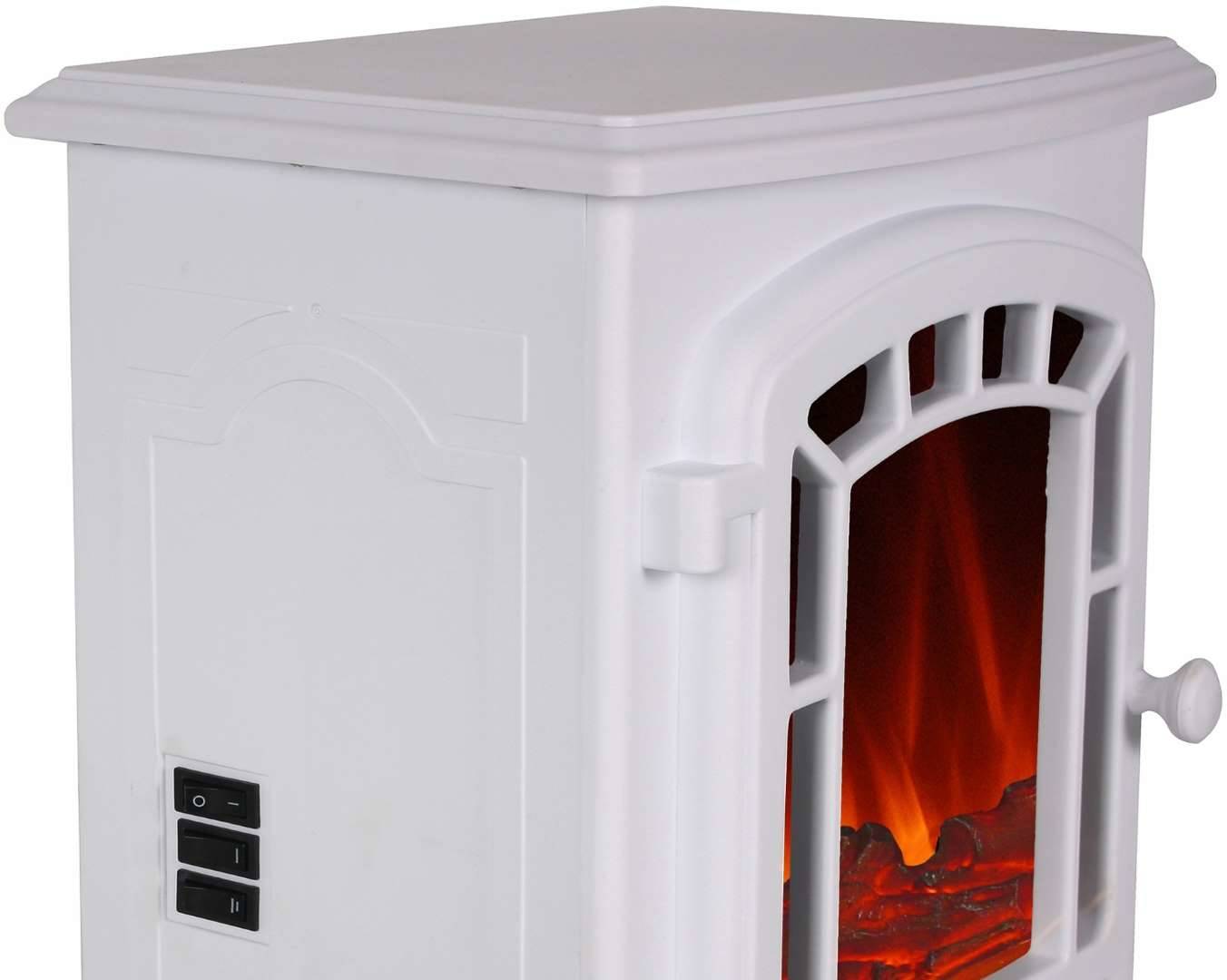 El Fuego® Elektrokamin » Como « Weiß, LED Beleuchtung & Gluteffekt