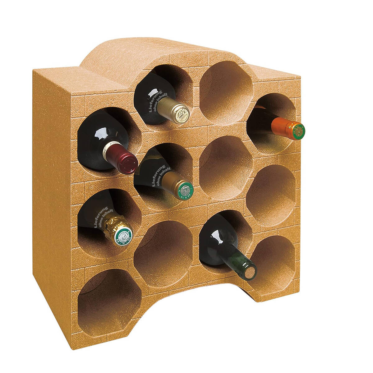 Climapor Flaschenbox Bogenform » Terra « bis 12 Flaschen, max. Ø 9 cm