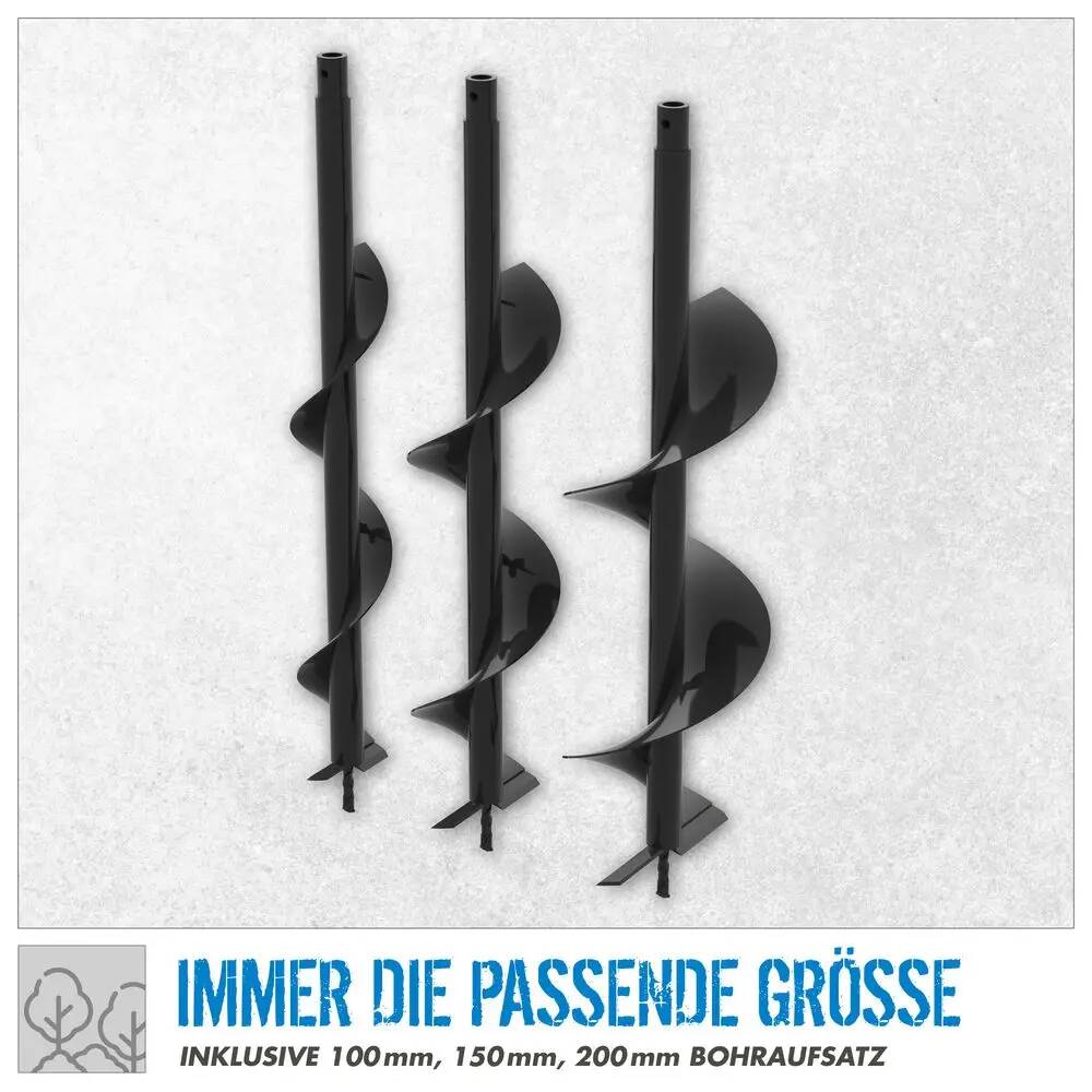 Güde Erdbohrer » GE 1450.1 « Inkl. 3 Aufsätze, Benzin 1,45 kW/2 PS