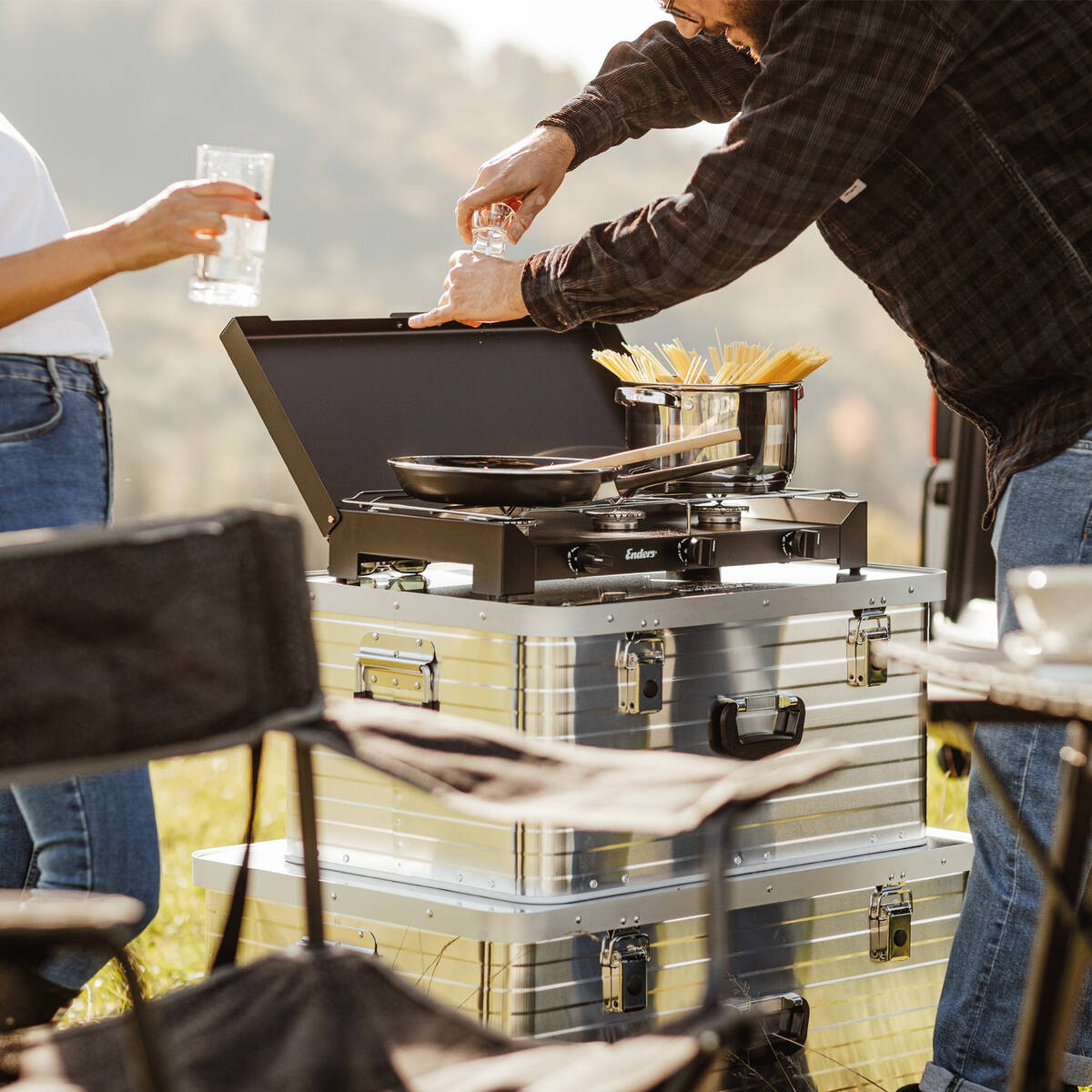 Enders Gaskocher » DALGETY BLACK 3 « 3x 2,3 kW Edelstahlbrenner