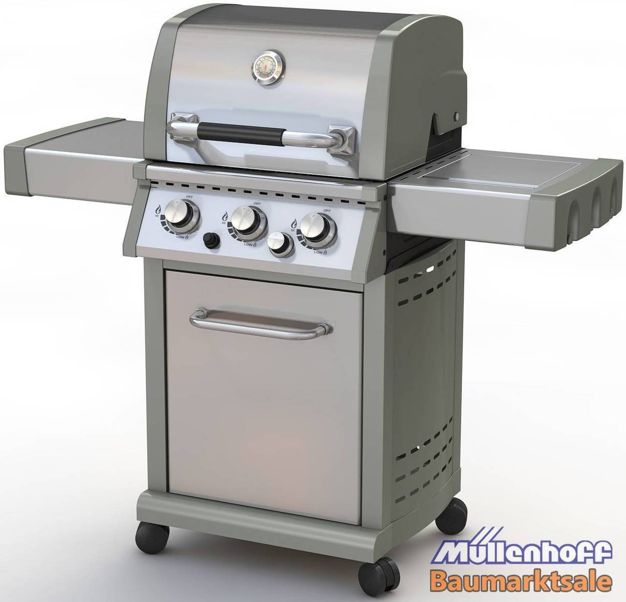 El Fuego Edelstahl Gasgrill Hartford AY434, 3 Hauptbrenner + Seitenbrenner