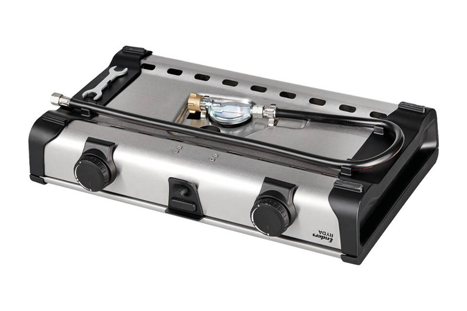 Enders Campingkocher » RYDA 2Z GP « mit Zündsicherung & 2 Grillplatten