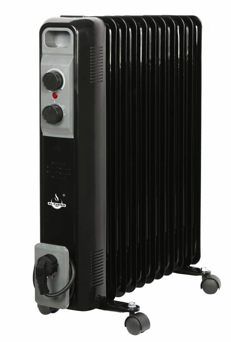 El Fuego Elektro-Ölradiator » AY7044 « Schwarze Edition - 11 Rippen