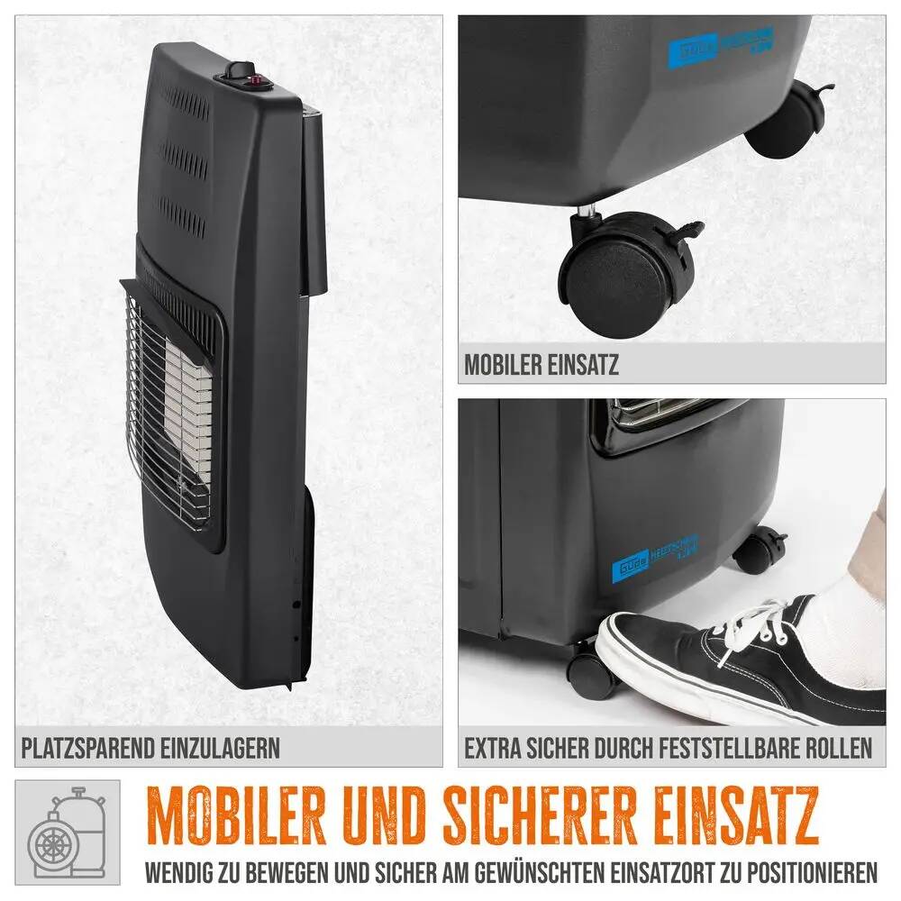 Güde Gasheizer » GGH 4200 K « 4,2 kW, inkl. Gasschlauch & Druckregler