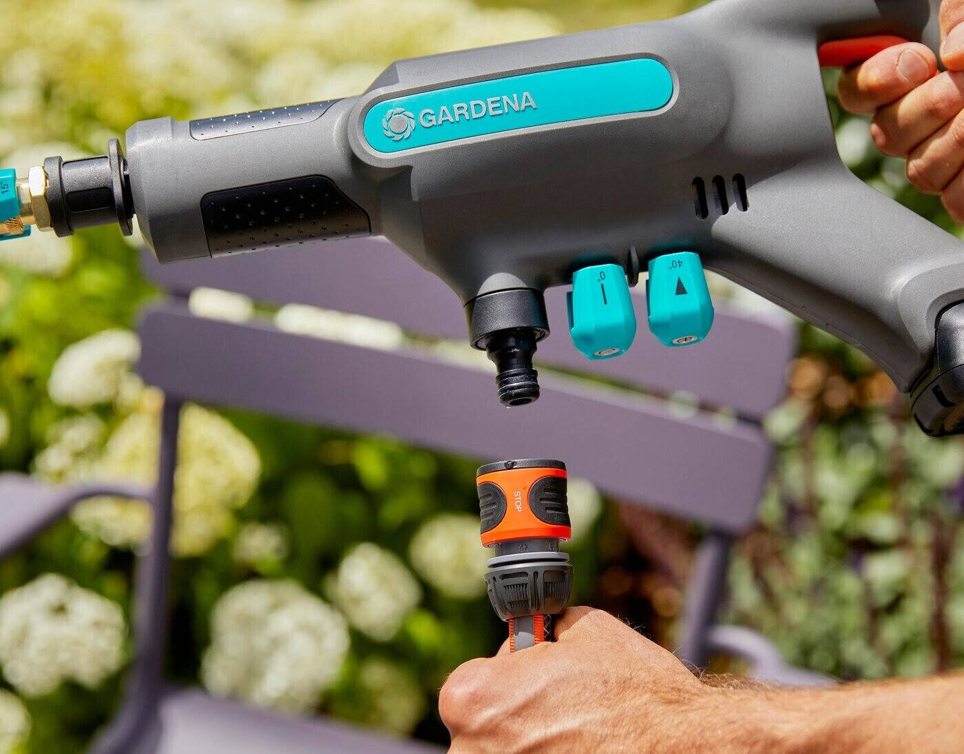 Gardena Akku-Mitteldruckreiniger » AquaClean 24/18V P4A « viel Zubehör