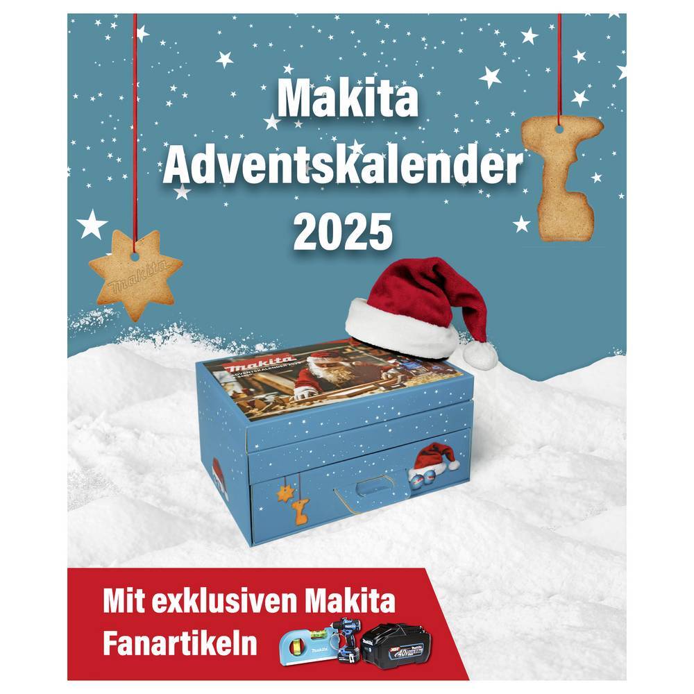 Makita Adventskalender 2025 » P-84800 « 24 Fanartikel zum Verschenken