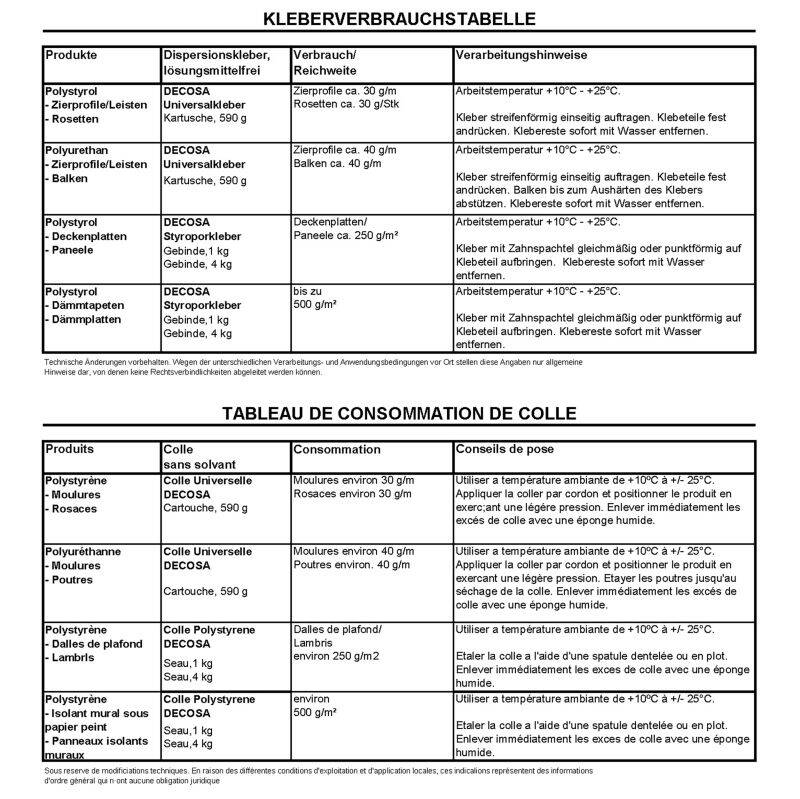 Decosa » Styroporkleber « lösemittelfrei, 4 kg Eimer, für Dämmplatten