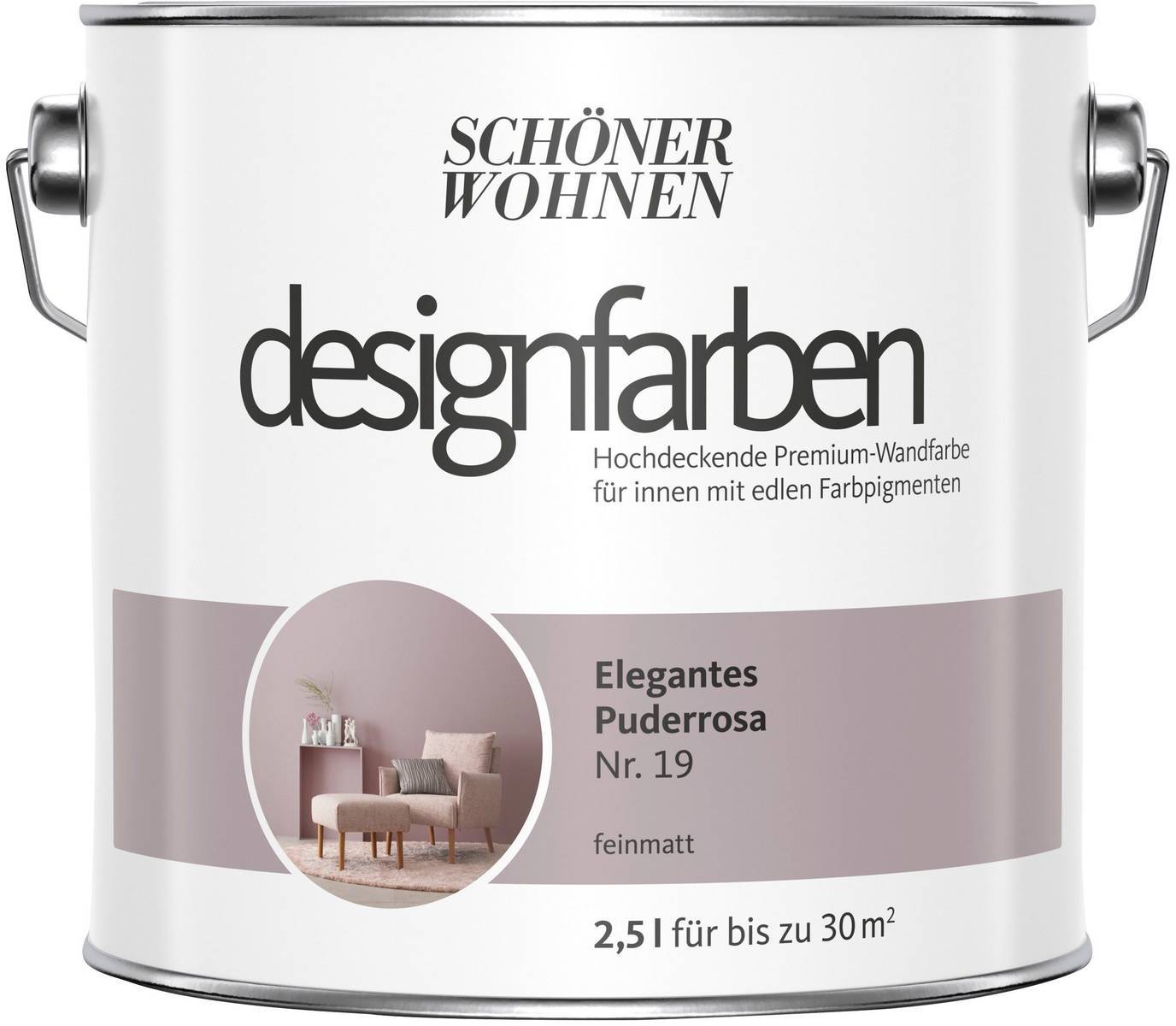 SCHÖNER WOHNEN designfarben » Elegantes Puderrosa « matt - 2,5 l