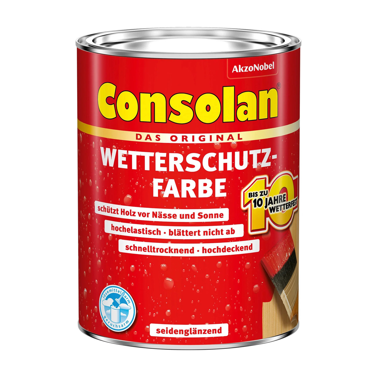 Consolan Wetterschutzfarbe » Anthrazitgrau « 2,5 L Holzschutz