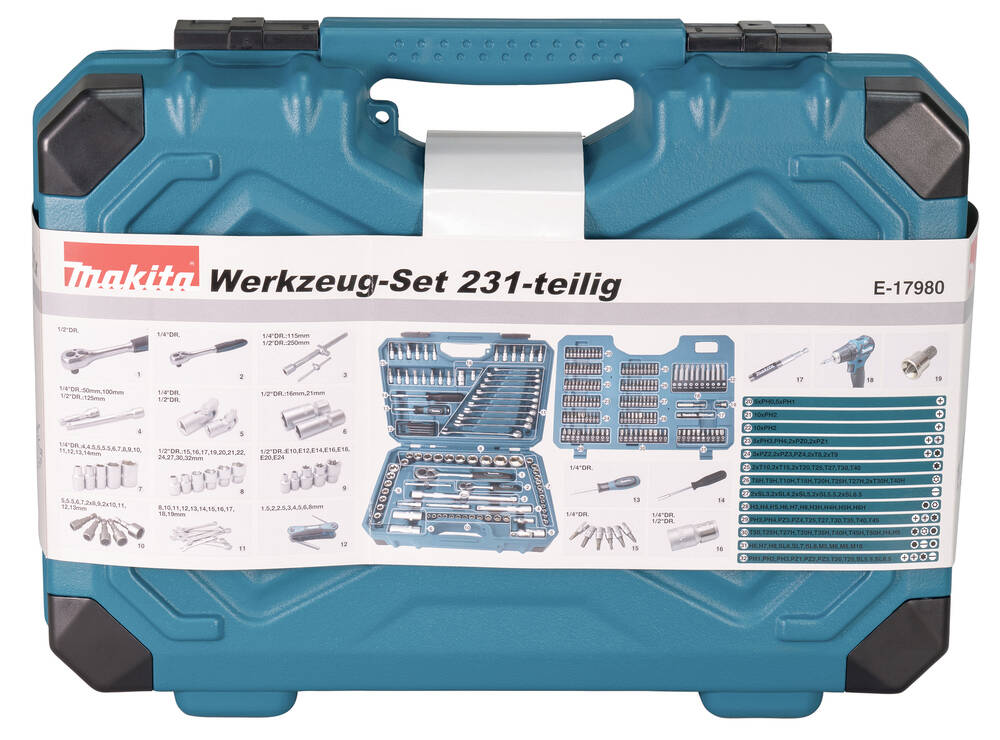 Makita Werkzeug-Set » E-17980 « 231-tlg inkl. Koffer