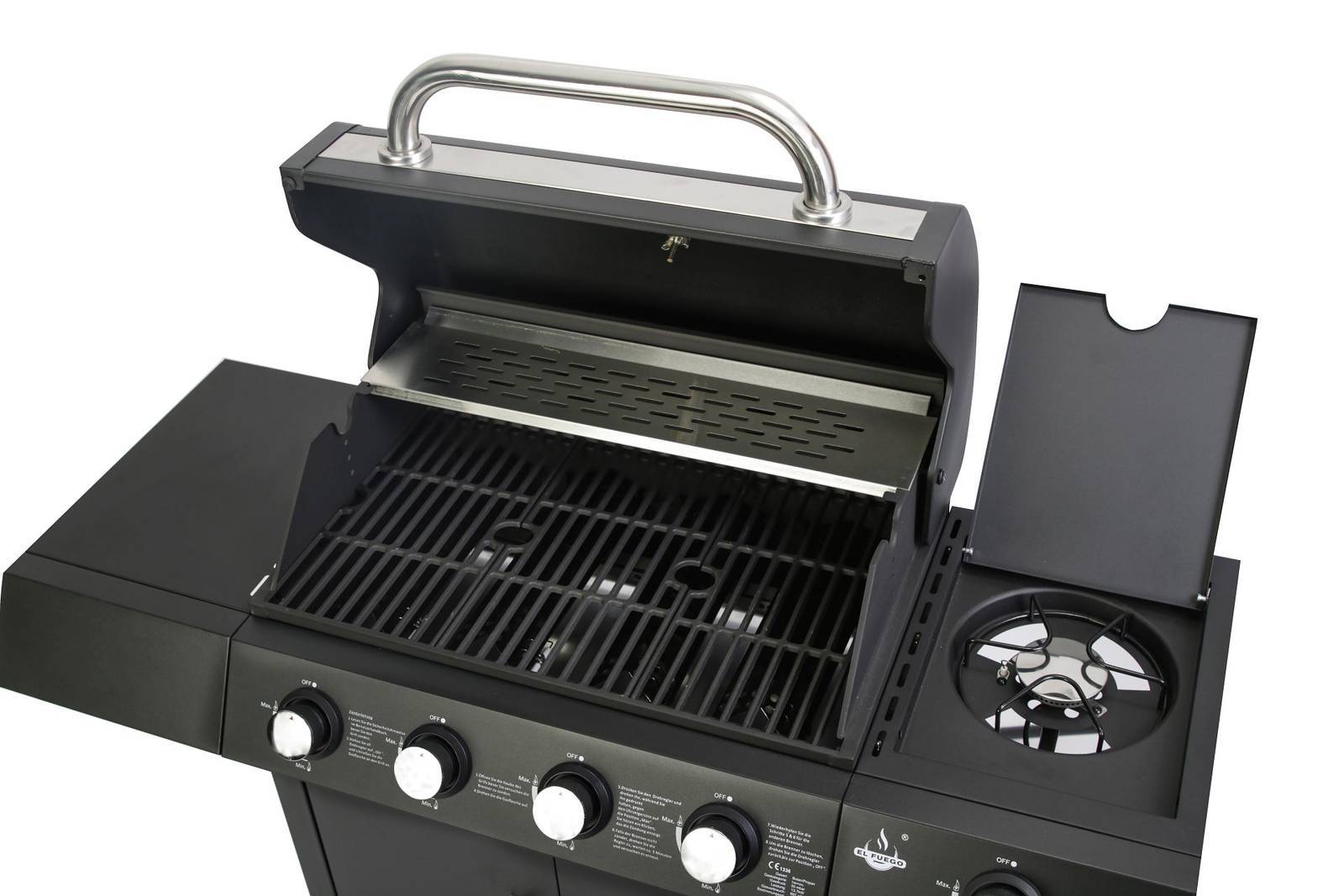 EL FUEGO® Gasgrill » SAN ANGELO 4+1 « AY0582 inkl. Seitenbrenner