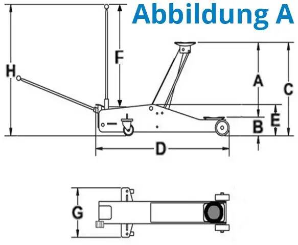 Güde Hydraulik Rangierwagenheber » GRH 2/330L « 2 Tonnen