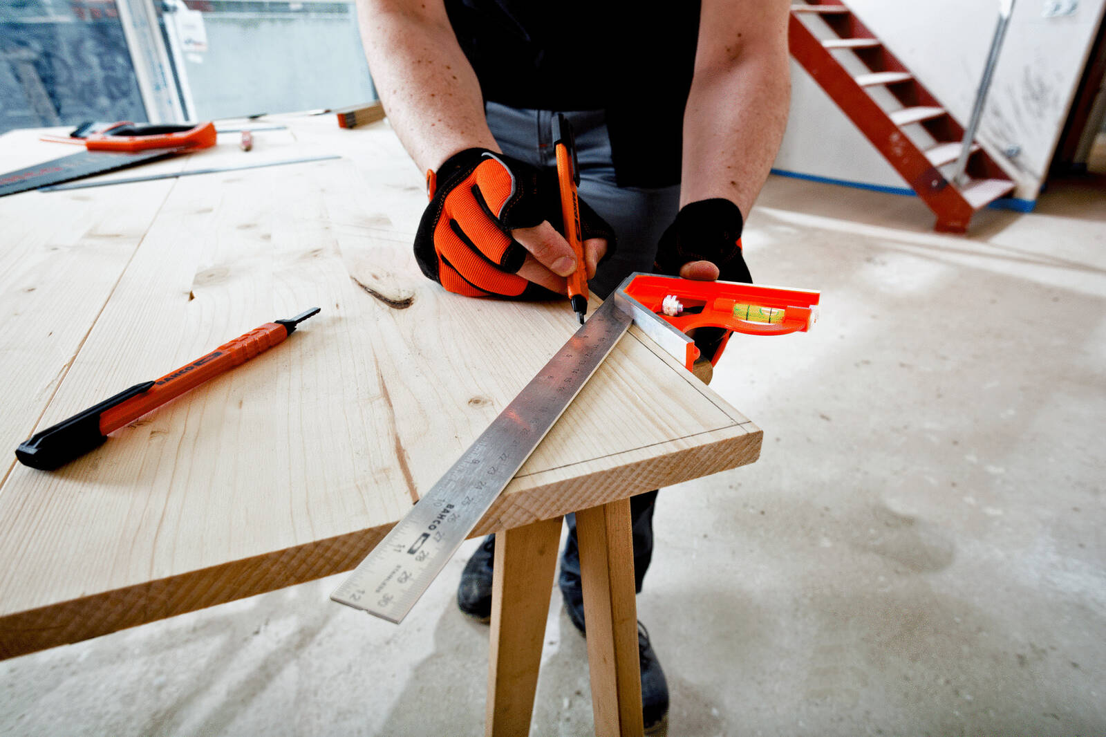 Bahco Kombinationswinkel » CS300 « inkl. Metall-Reißnadel, 300 mm