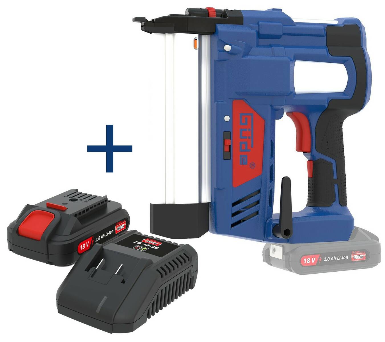 Güde Akku-Nagler & Klammergerät » KN 18-0 « inkl. Akku-Starterset