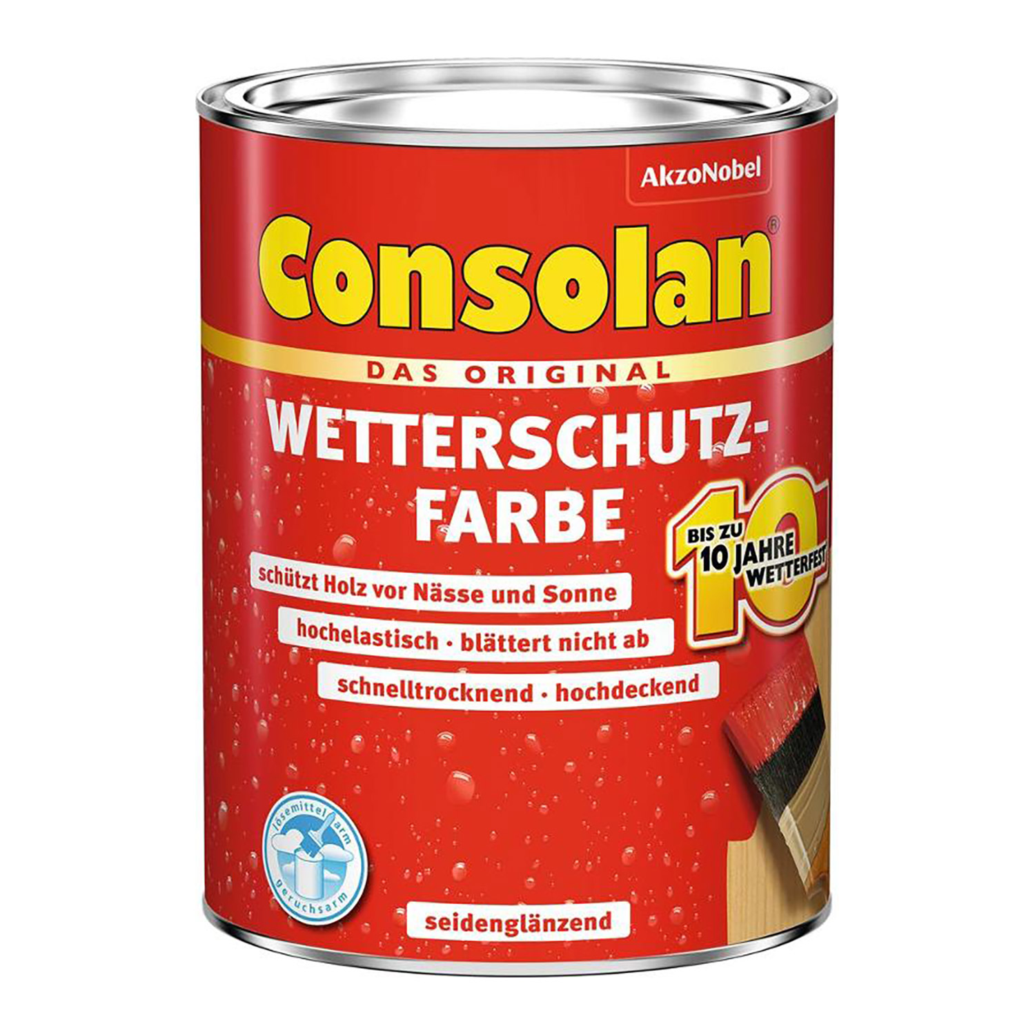 Consolan Wetterschutzfarbe » Silbergrau « 2,5 L - Holzschutz