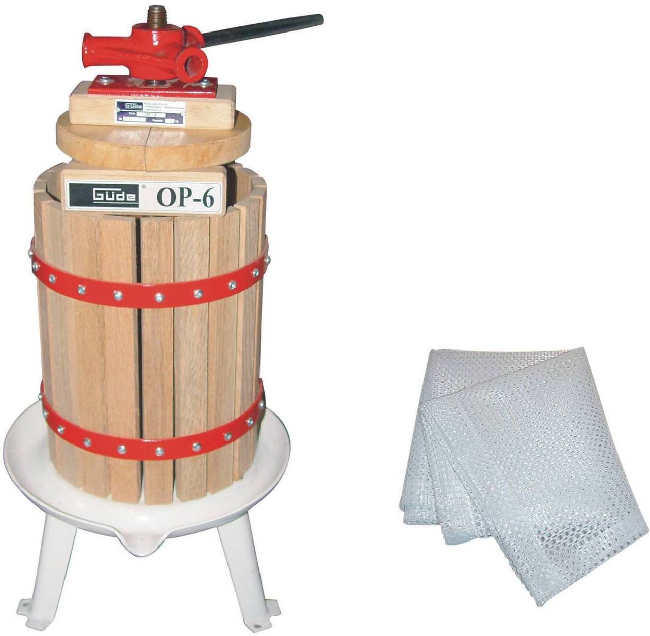 Güde Obstpresse OP6, 6 l, Presse, Apfelpresse, Beerenpresse, Saftpresse