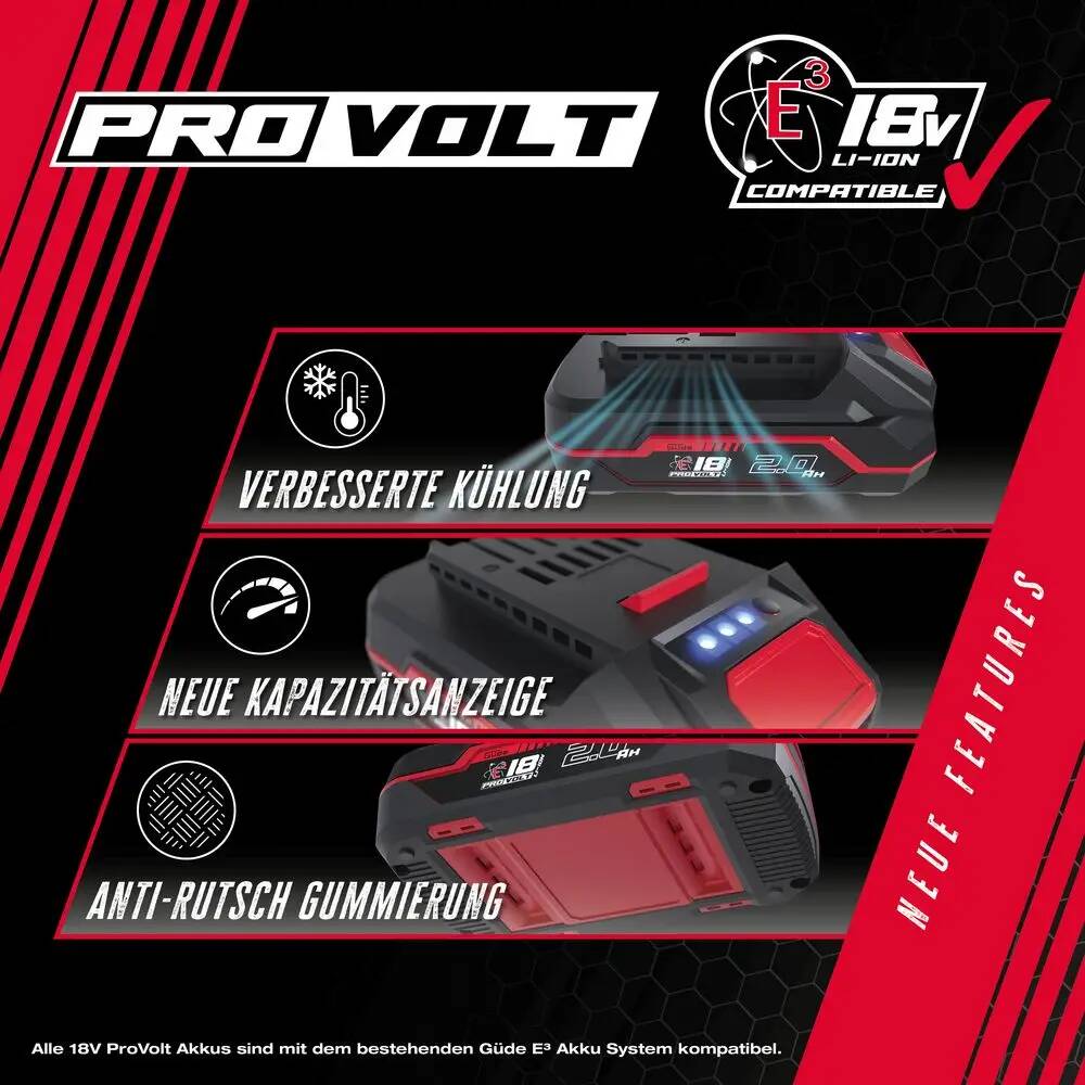 Güde Akkupack » ProVolt APPV 18-40 « 18V E³ Serie, 4,0 Ah