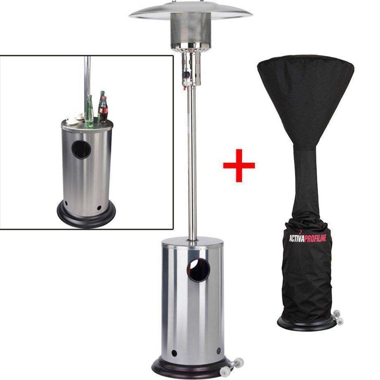 Activa Terassenheizstrahler / Heizstrahler Brolly POWER 12 kW, inkl. Abdeckhaube