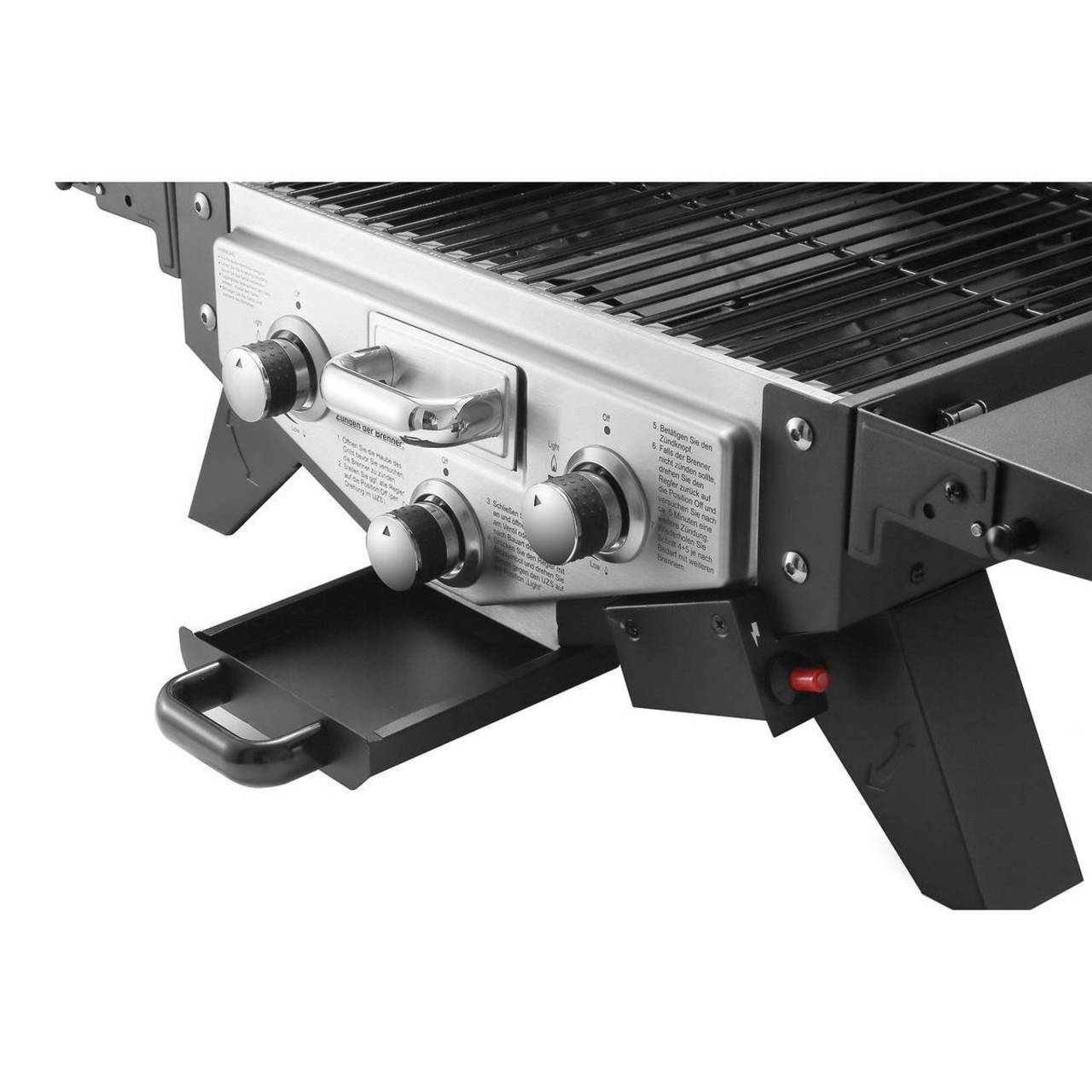 El Fuego® Gasgrill "Medison" schwarz, 2 Brenner, Tischgrill, BBQ, Grillen