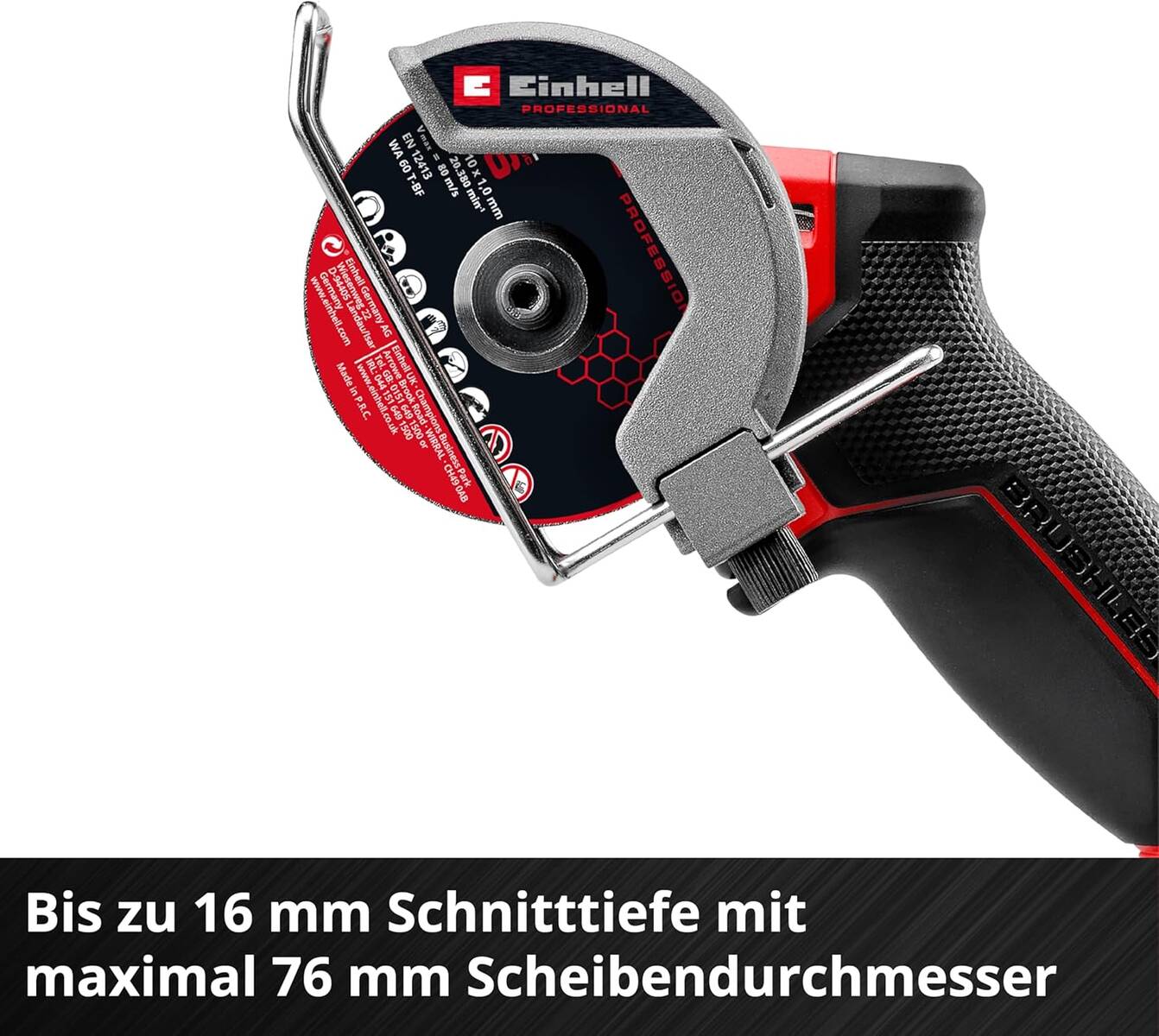 Einhell Akku-Trennschleifer » TP-CO 18/76-C Li BL-Solo « Professional