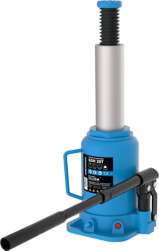 Güde Stempelwagenheber » GSH 20T « 20 T, hydraulik, Pumphebel 3-teilig