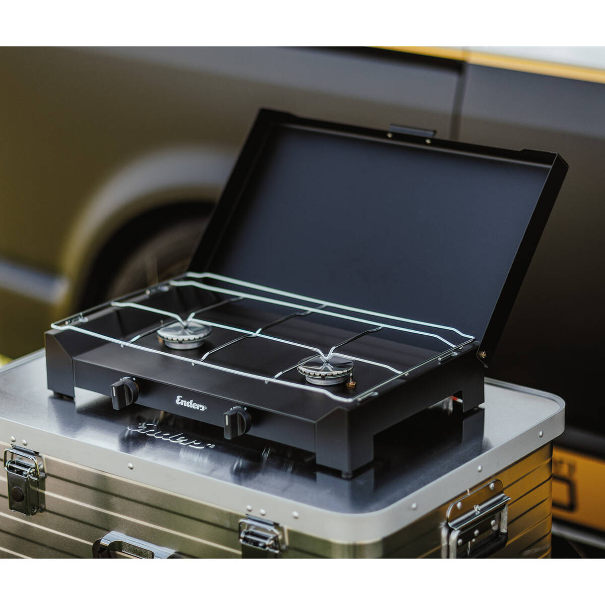 Enders Gaskocher » DALGETY BLACK 2 « Edelstahlbrenner 2 x 2,3 kW