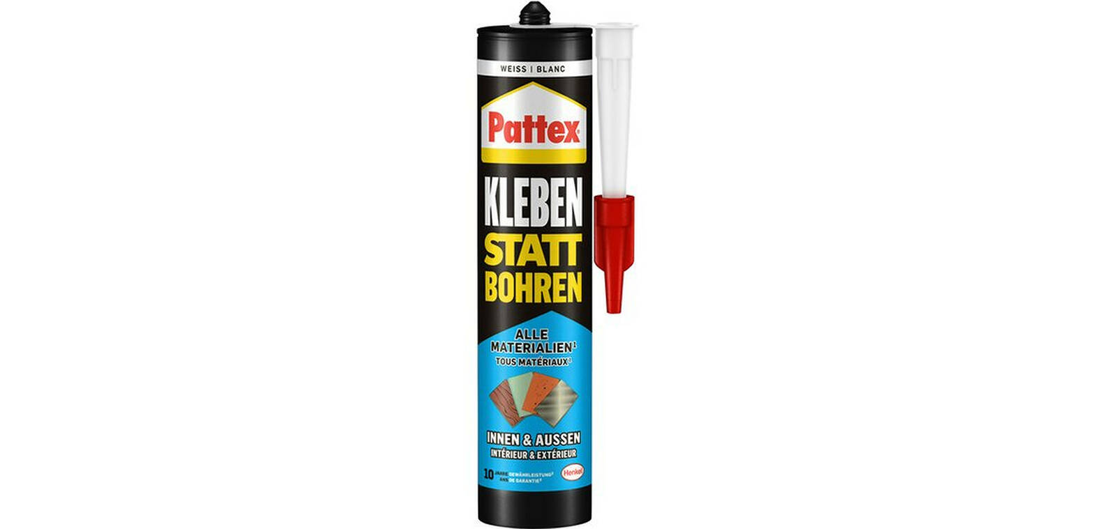 Pattex Montagekleber » Kleben statt Bohren « Weiß, Innen und Außen