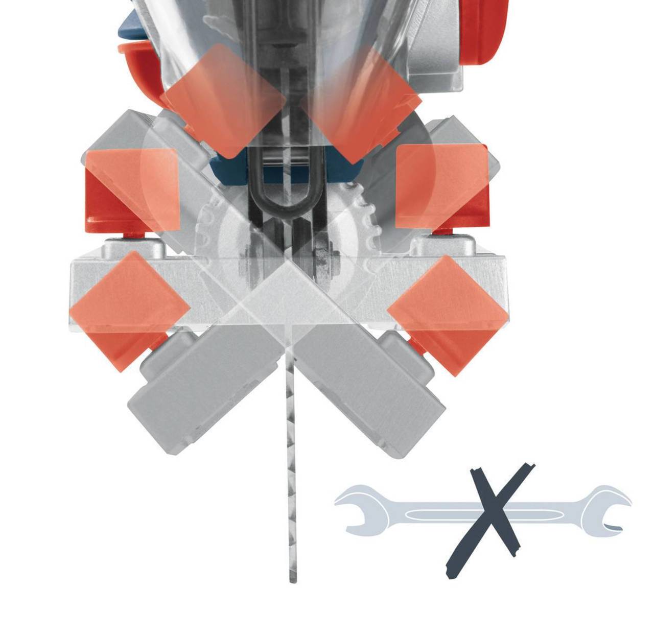 Kraftronic Pendelhubstichsäge KT-ST 750, 750W, Alu-Sägeschuh, Stichsäge, Säge